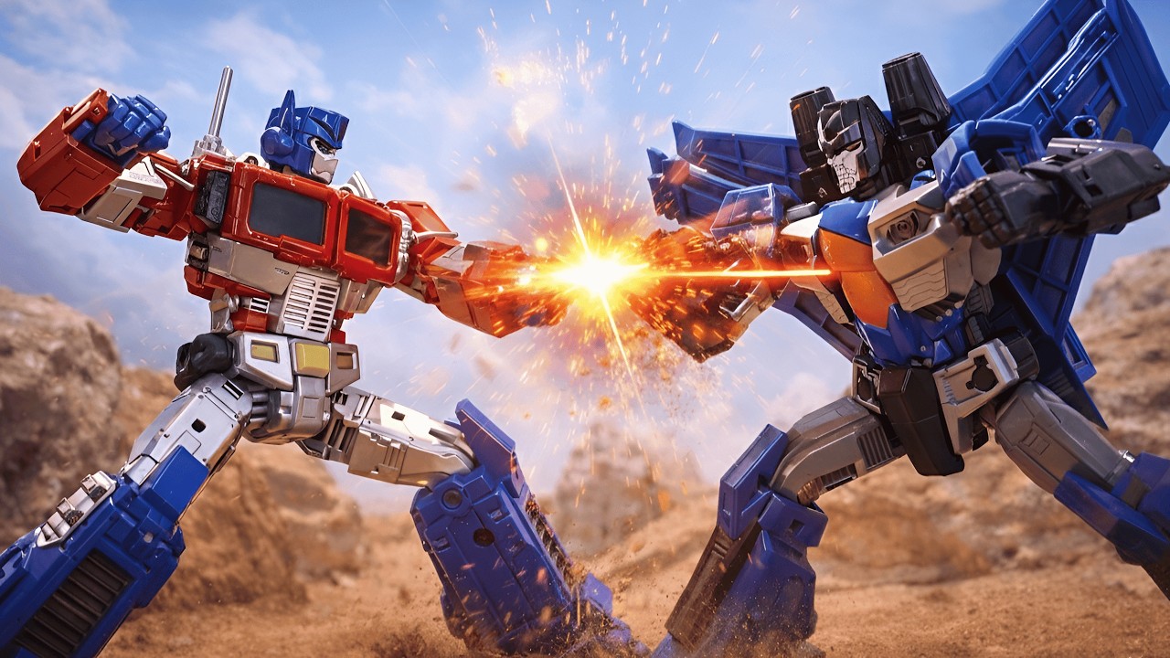Film Transformers Stop Motion Klasik Terbaik: Ultimate OPTIMUS PRIME VS. STARSCREAM