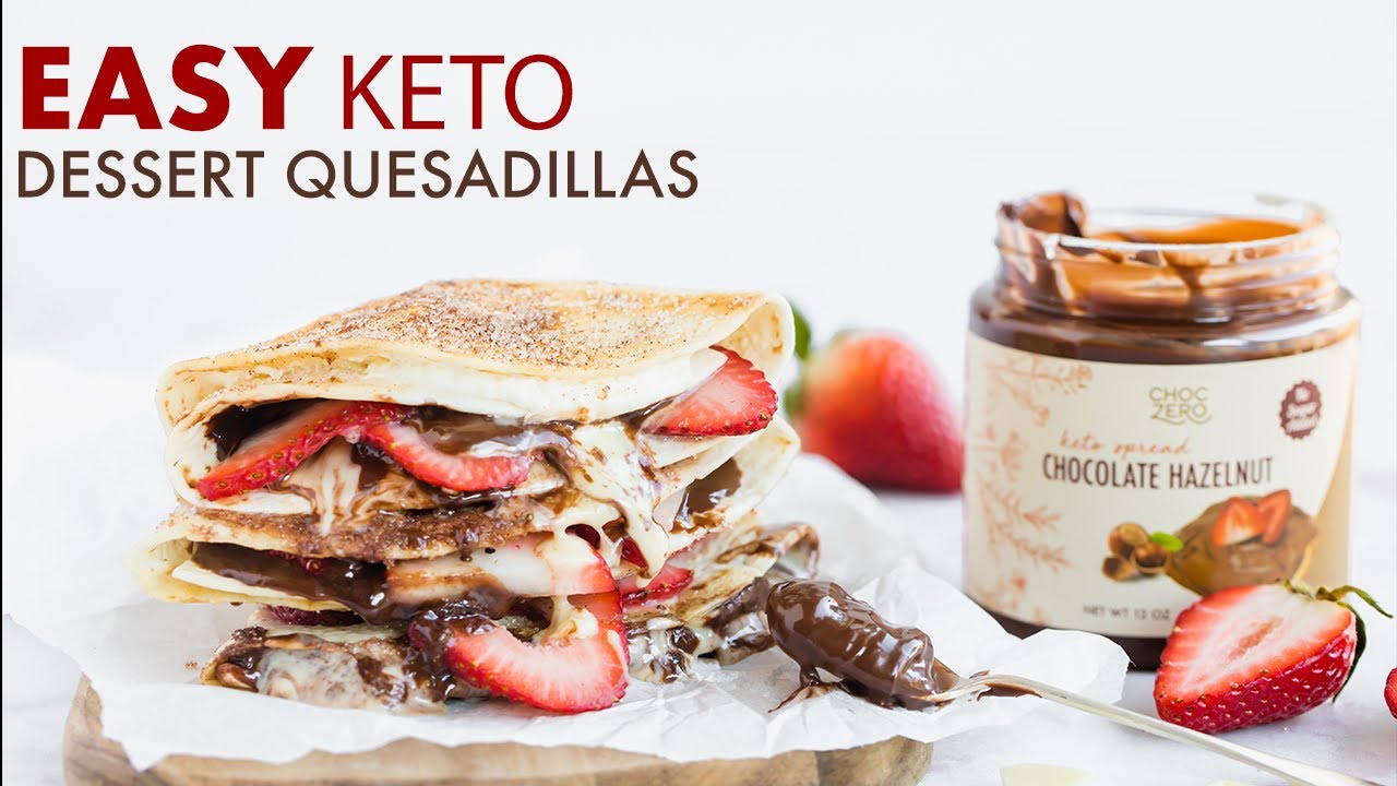 Easy Keto Dessert Quesadillas | Low Carb Sweet Tortilla