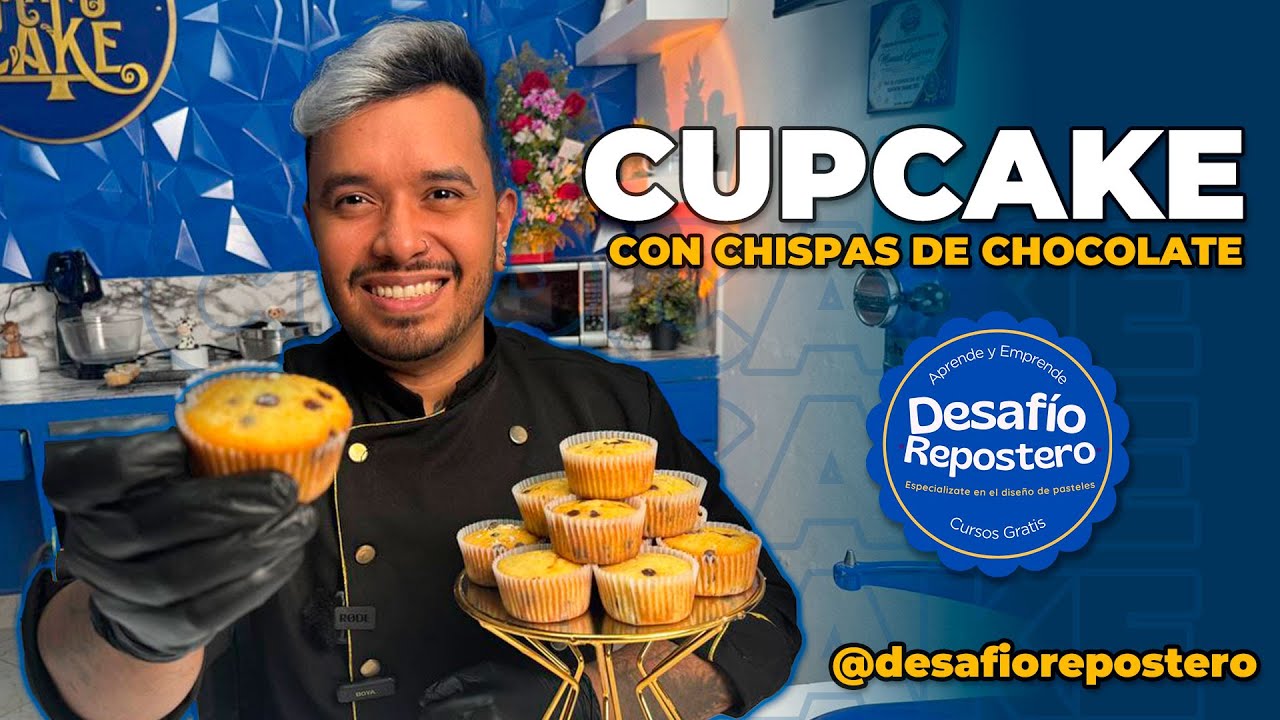 DELICIOSOS CUPCAKES CON CHISPAS DE CHOCOLATE SUAVES Y ESPONJOSOS 🧁✌