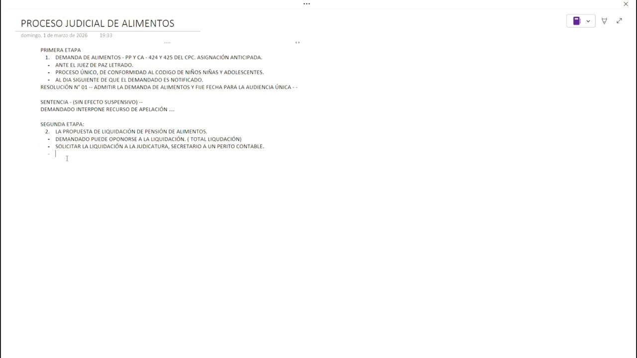 PROCESO JUDICIAL DE ALIMENTOS - LAW LIFE DIARIES
