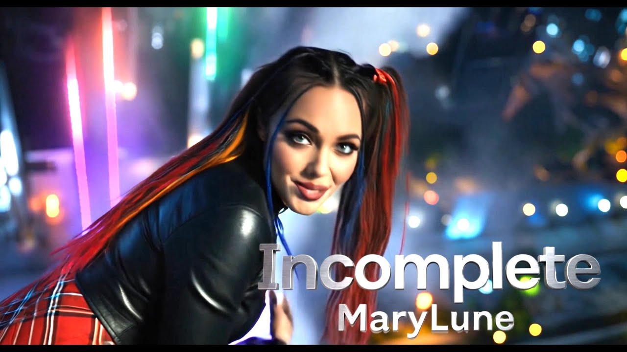 MaryLune &ndash; Incomplete (Official AI Music Video) Emo Electro Pop Song