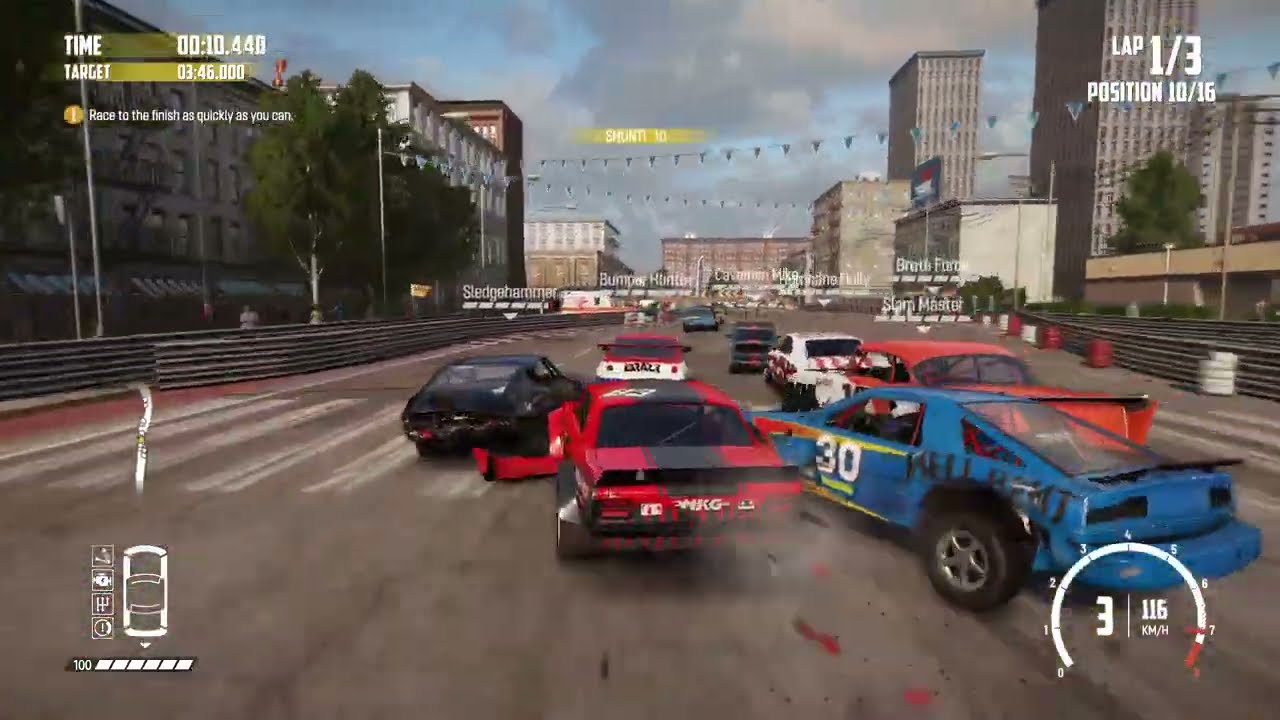 Wreckfest_Weekly Challenge Demolition Race_  Hillstreet Circuit Race Track Reverse