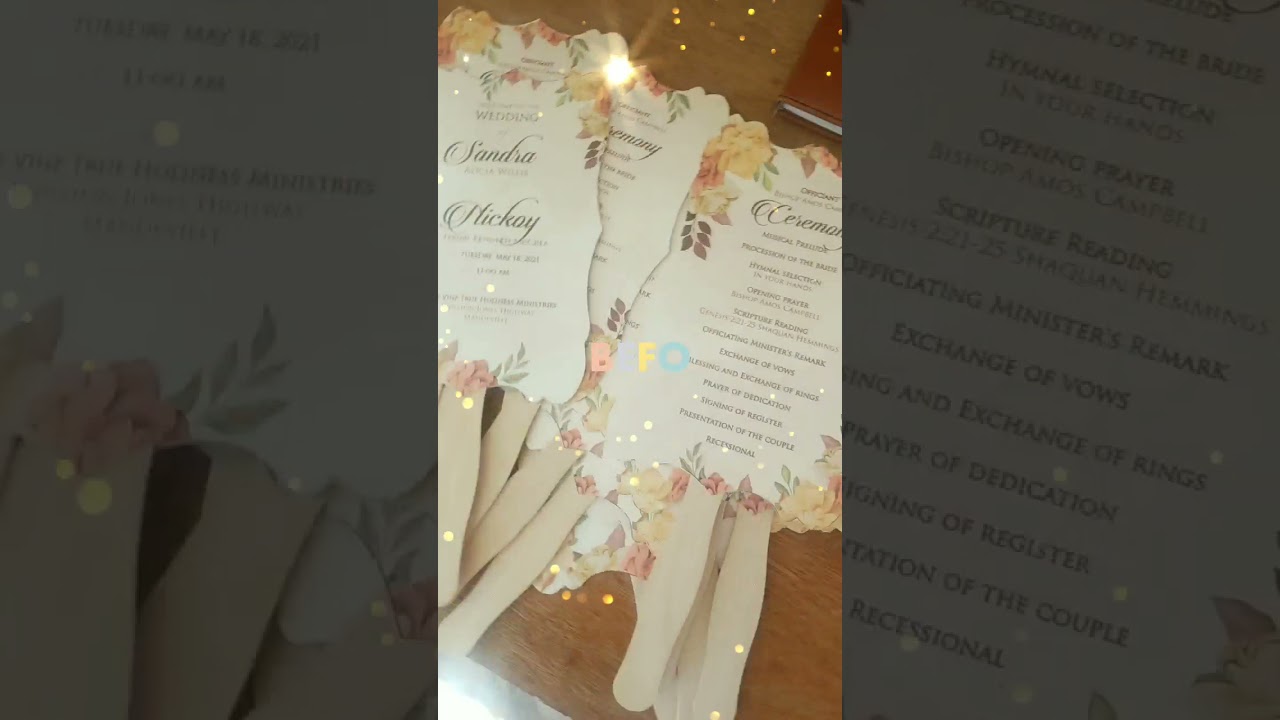 Fan wedding programs