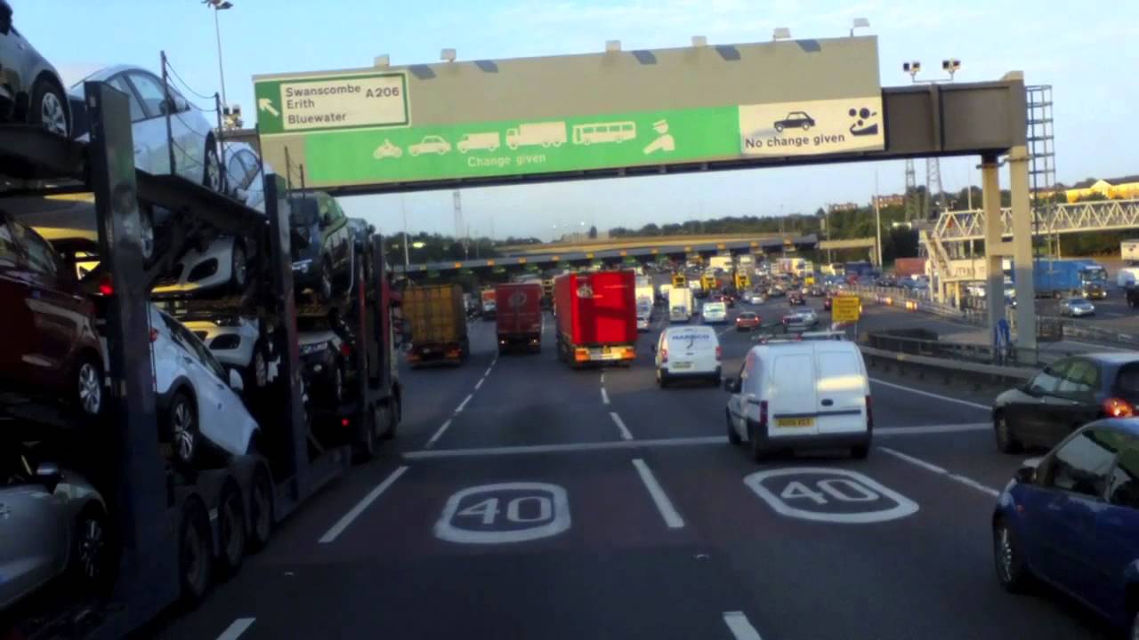 Time lapse driving, Dartford Crossing in London