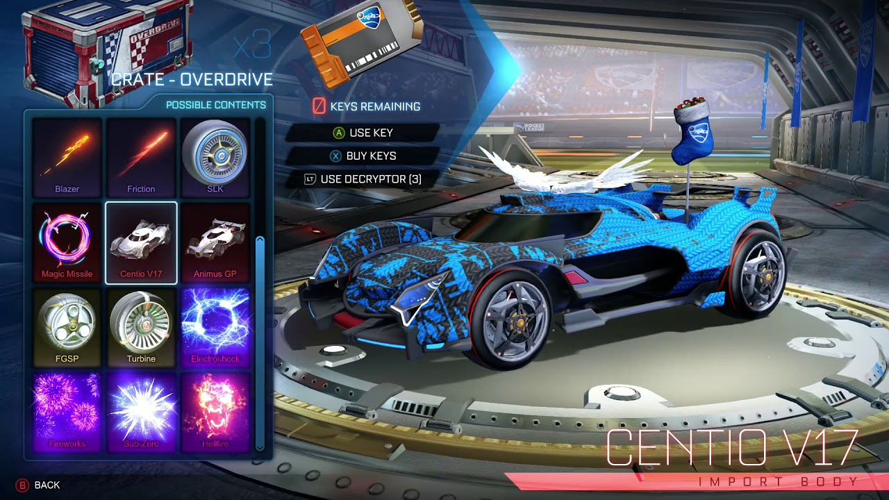 Rocket League Frosty Fest Decryptors