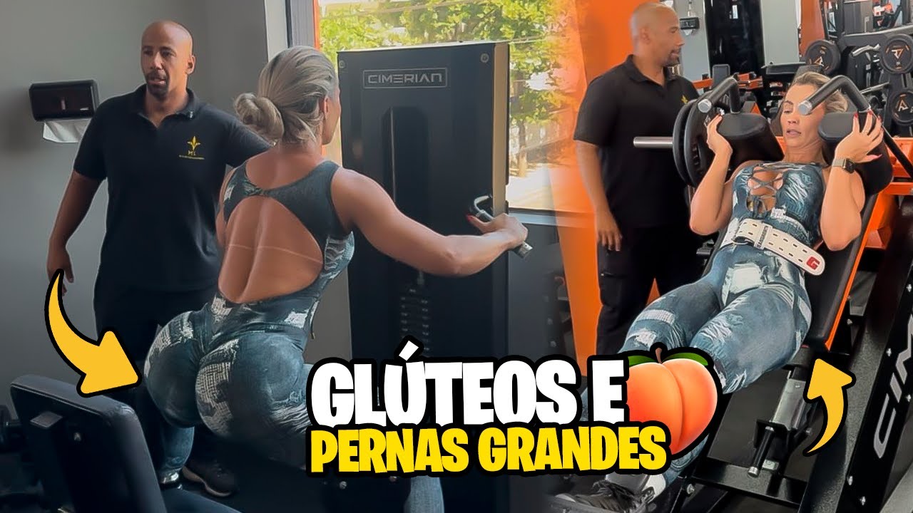 FIZ TREINO DE PERNAS COM ÊNFASE EM GLÚTEOS