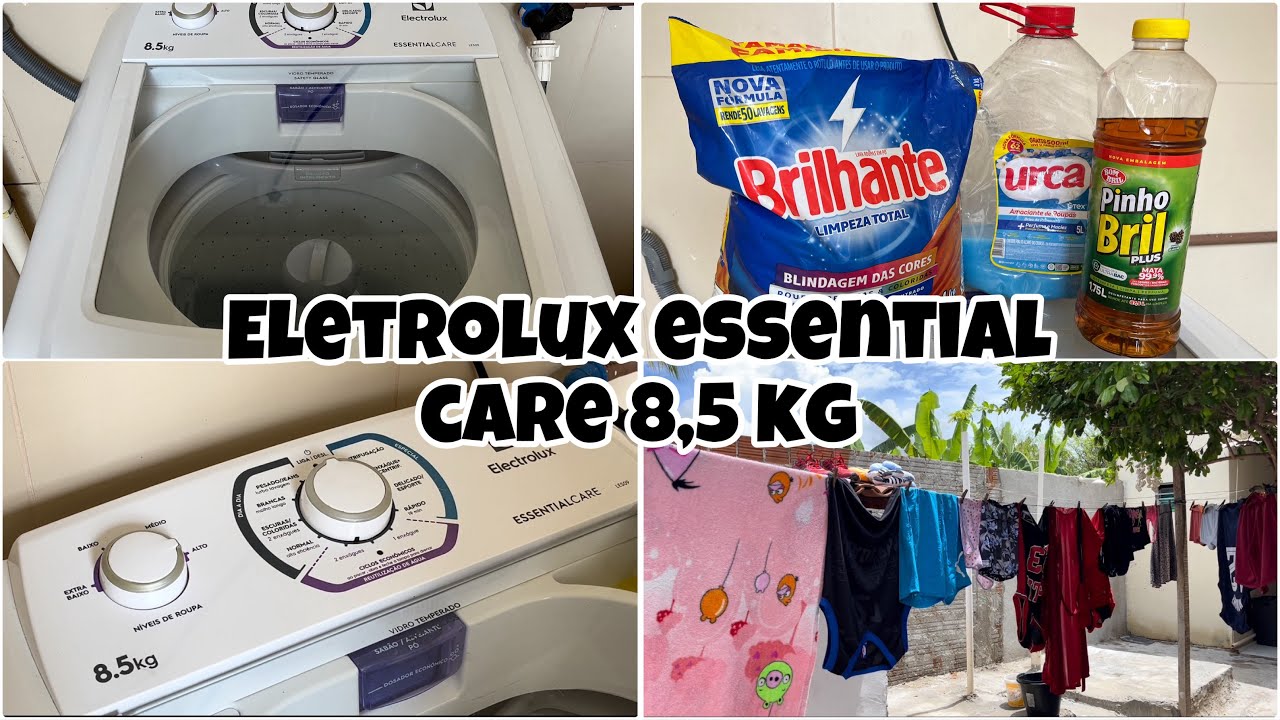 RESENHA COMPLETA + LAVANDO ROUPAS MÁQUINA ELETROLUX ESSENCIAL CARE 8,5 kg. VALE A PENA?