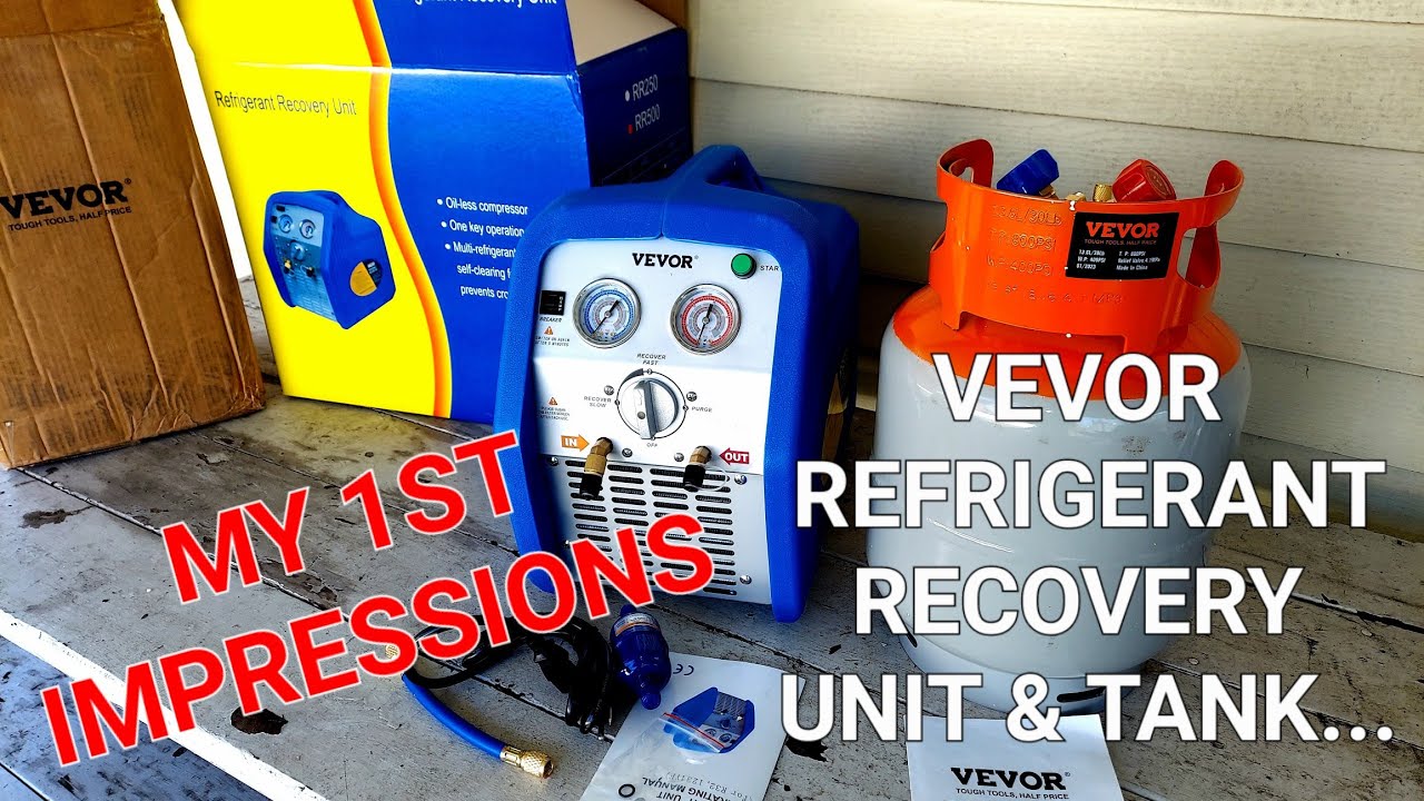 VEVOR REFRIGERANT RECOVERY UNIT  AND TANK REVIEW