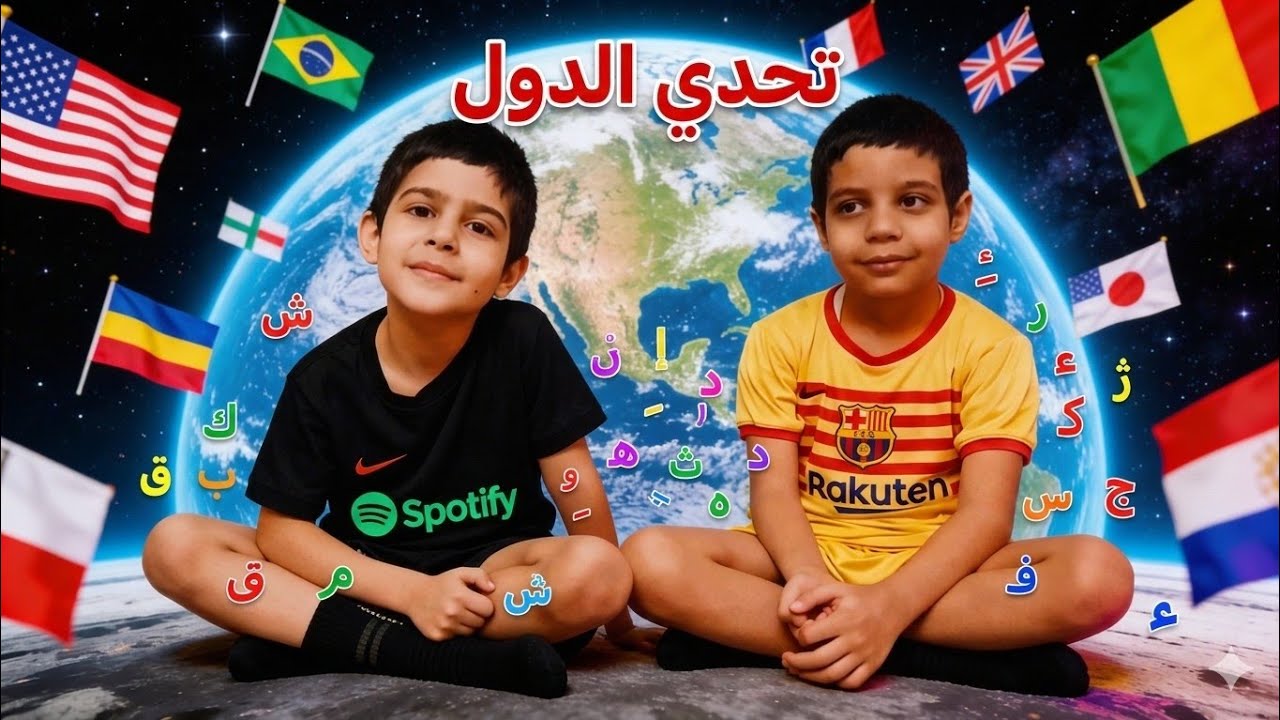 لعبة تحدي الدول بين كريم وجاد يا حزركم مين ربح