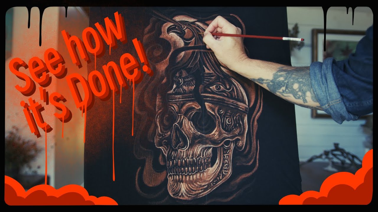 Bleach Painting a T-shirt...Definitely not Summoning the Old Gods of Egypt :) 4K