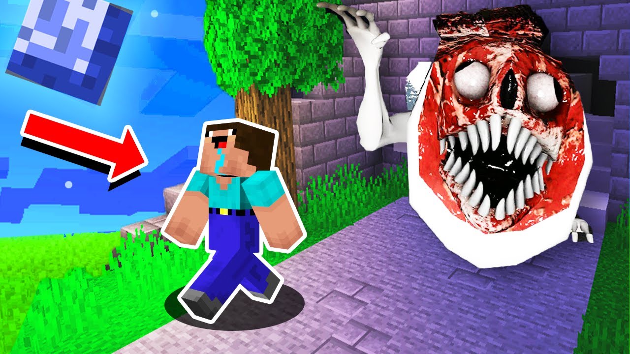 SCP MOSTOVÝ ČERV CHCE SEŽRAT NOOBA - MINECRAFT NOOB VS ČERV!