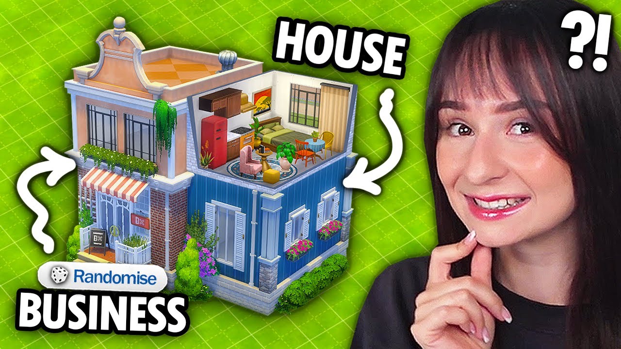 I built a RANDOM BUSINESS with a HOUSE upstairs in The Sims 4