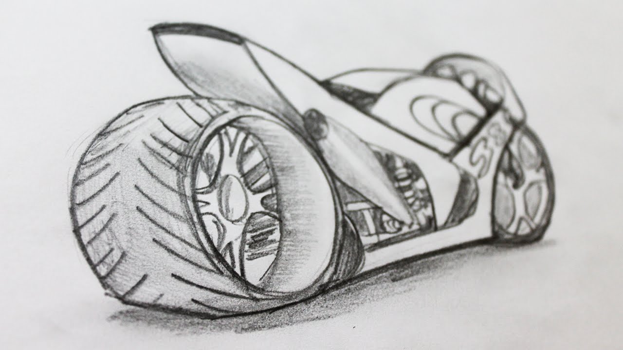 Como dibujar una moto tuning