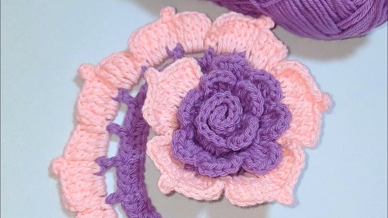 Como tejer una Rosa a crochet en 3D (Tutorial)