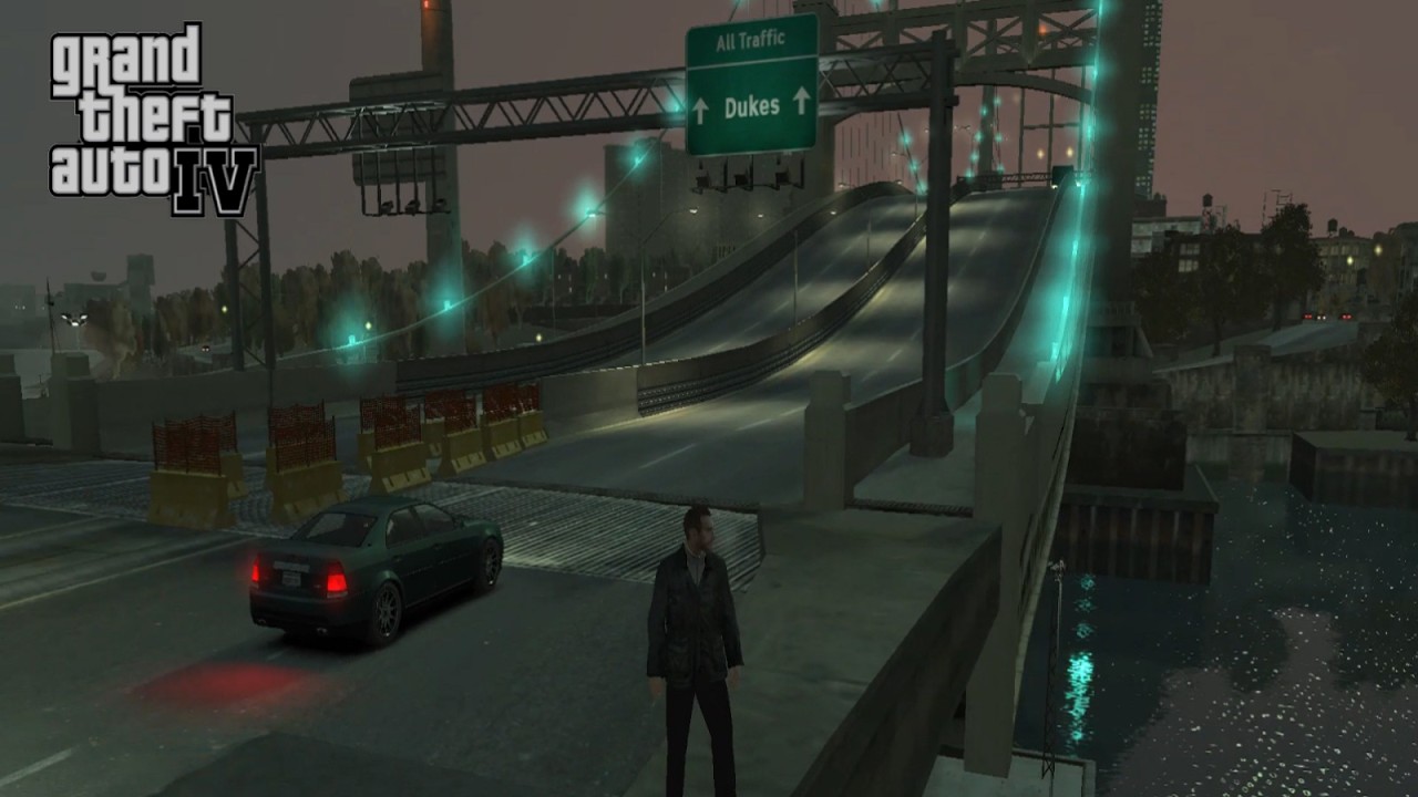 Grand Theft Auto IV. Нико гуляет по мосту 4