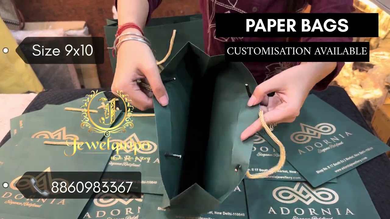 Paper Bags | #jewellerybags #jewellerypackaging #paperbags #wholesaleprice #wholesale 