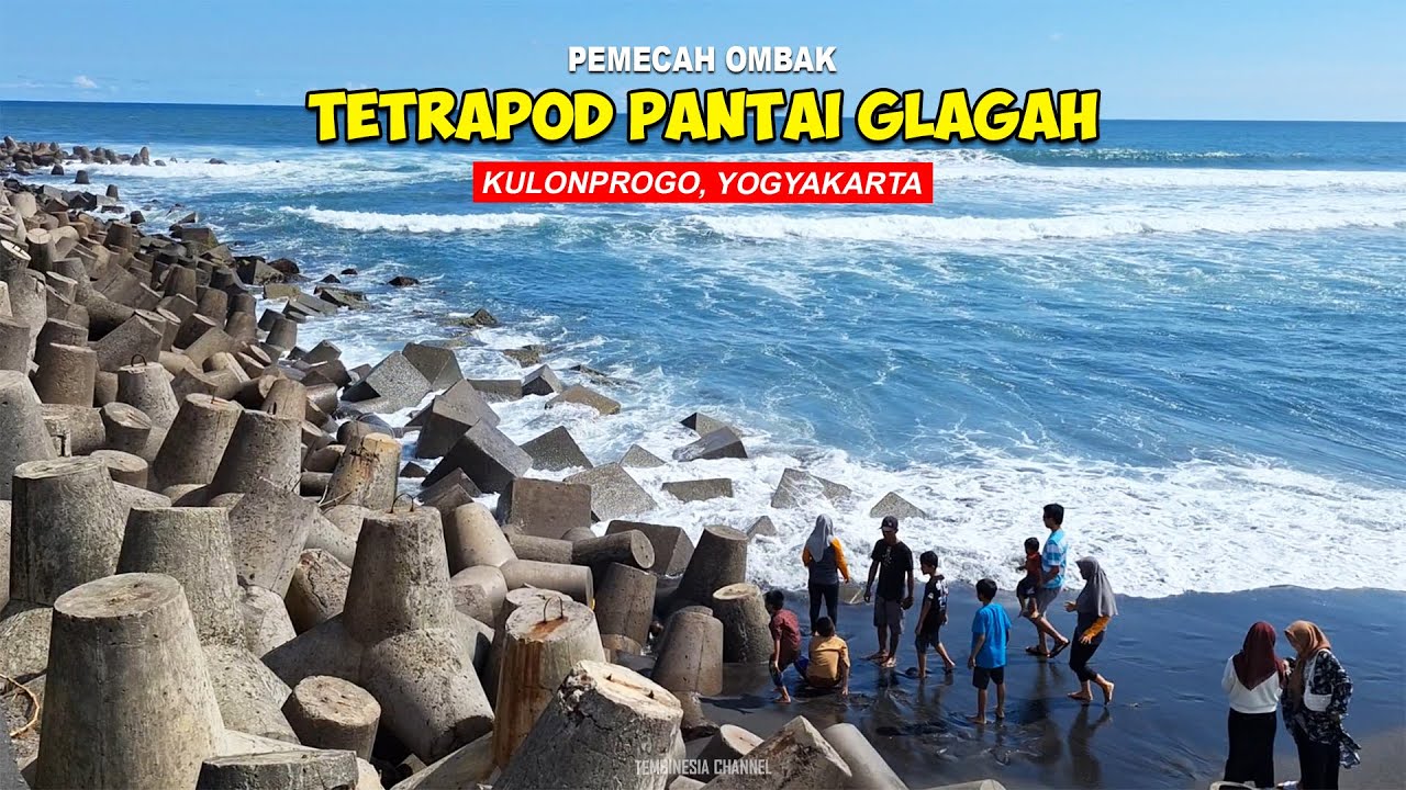 PANTAI GLAGAH KULONPROGO YOGYAKARTA‼️PEMECAH OMBAK