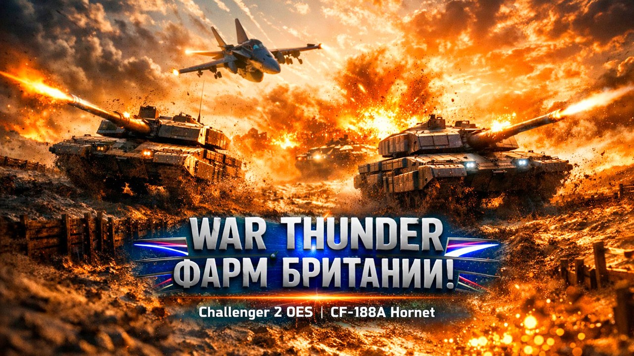 ФАРМ БРИТАНИИ на ПРЕМИУМ ТЕХНИКЕ War Thunder 2026: Challenger 2 OES и CF-188A Hornet