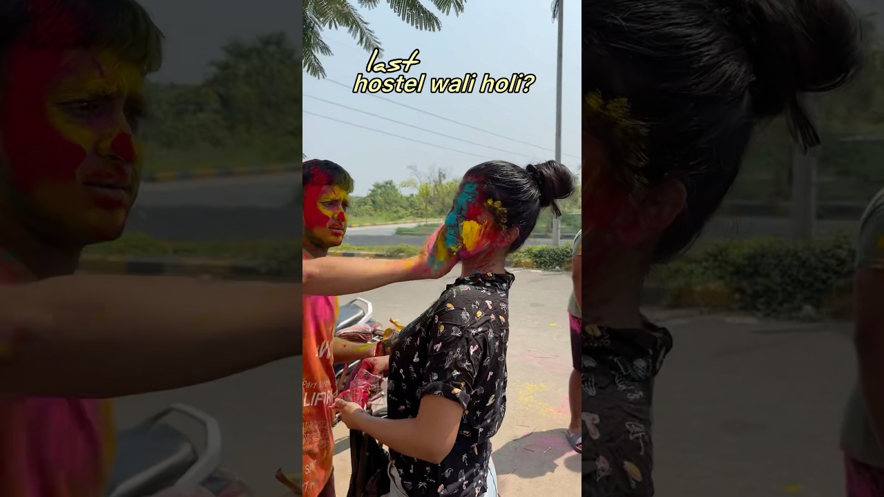 Hostel wali Holi🌈AIIMS Kalyani🥼 (colours, bhang, fun) #collegelife #hostellife #aiims #holi #medico