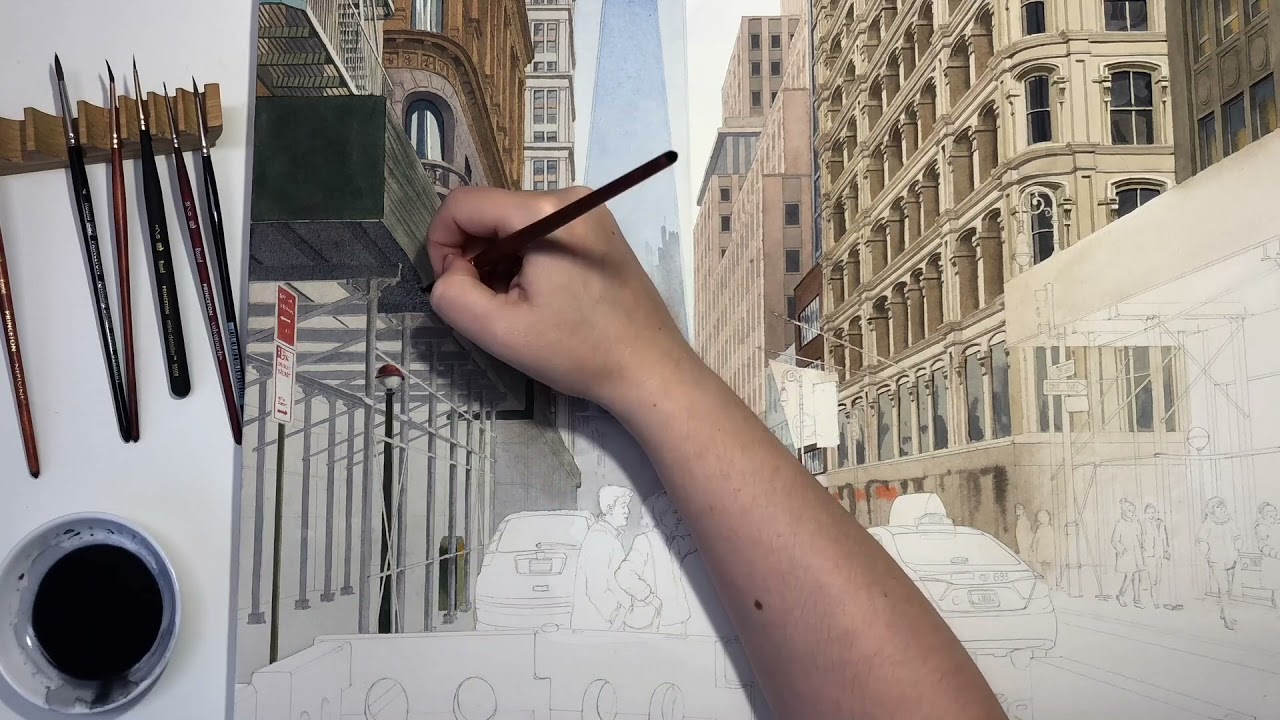 Incredible Watercolor Timelapse Painting by Eleanor Mill