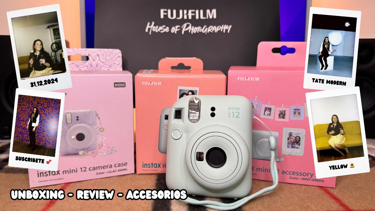 CAMARA INSTAX Mini 12 UNBOXING + ACCESORIOS. Cómo pasar tus fotos instantáneas a tu teléfono?  📸