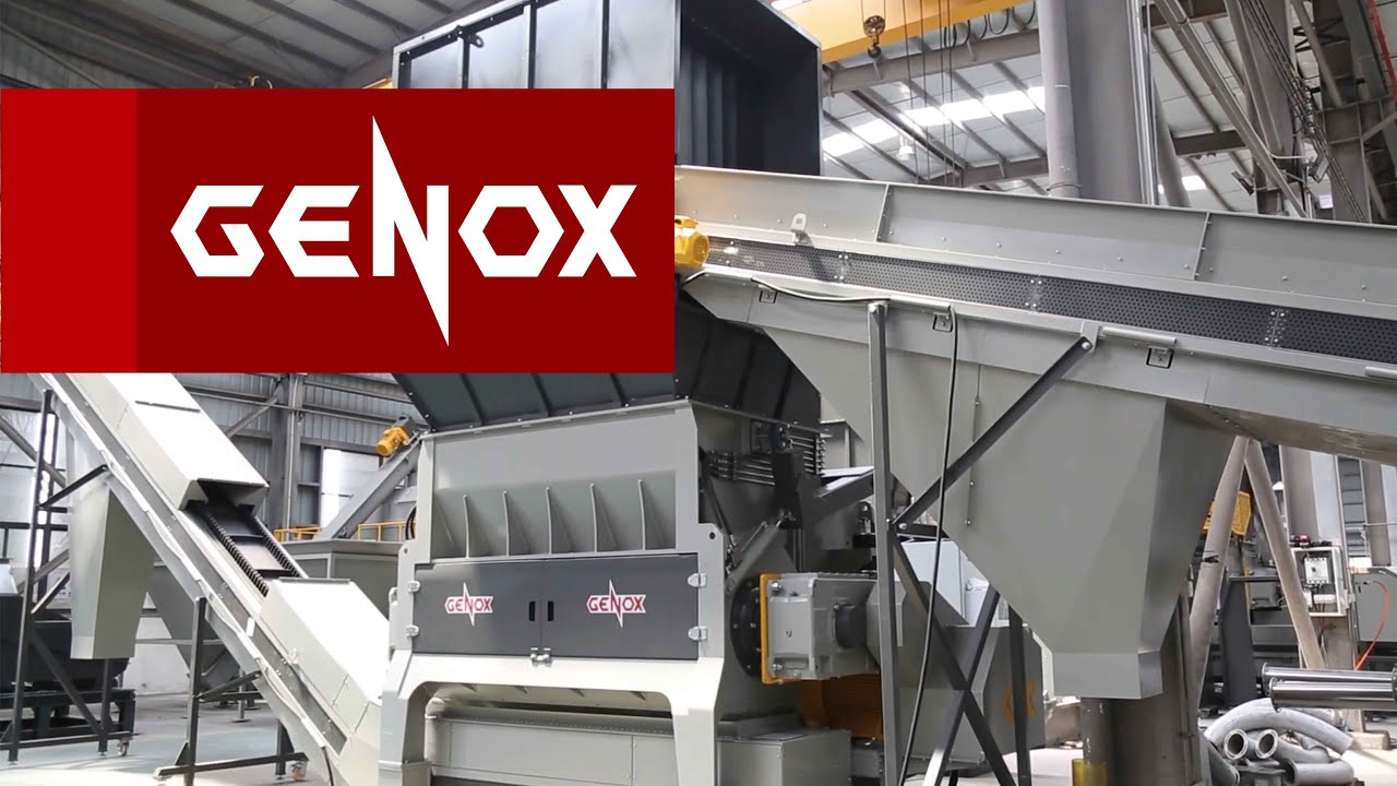 K2000 Single Shaft Shredder for Woven Bags | High-Capacity Recycling - Genox Recycling Tech