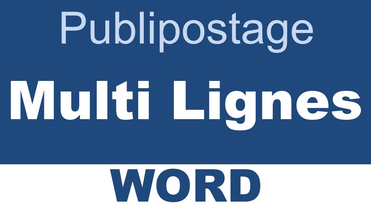 Word publipostage multi lignes