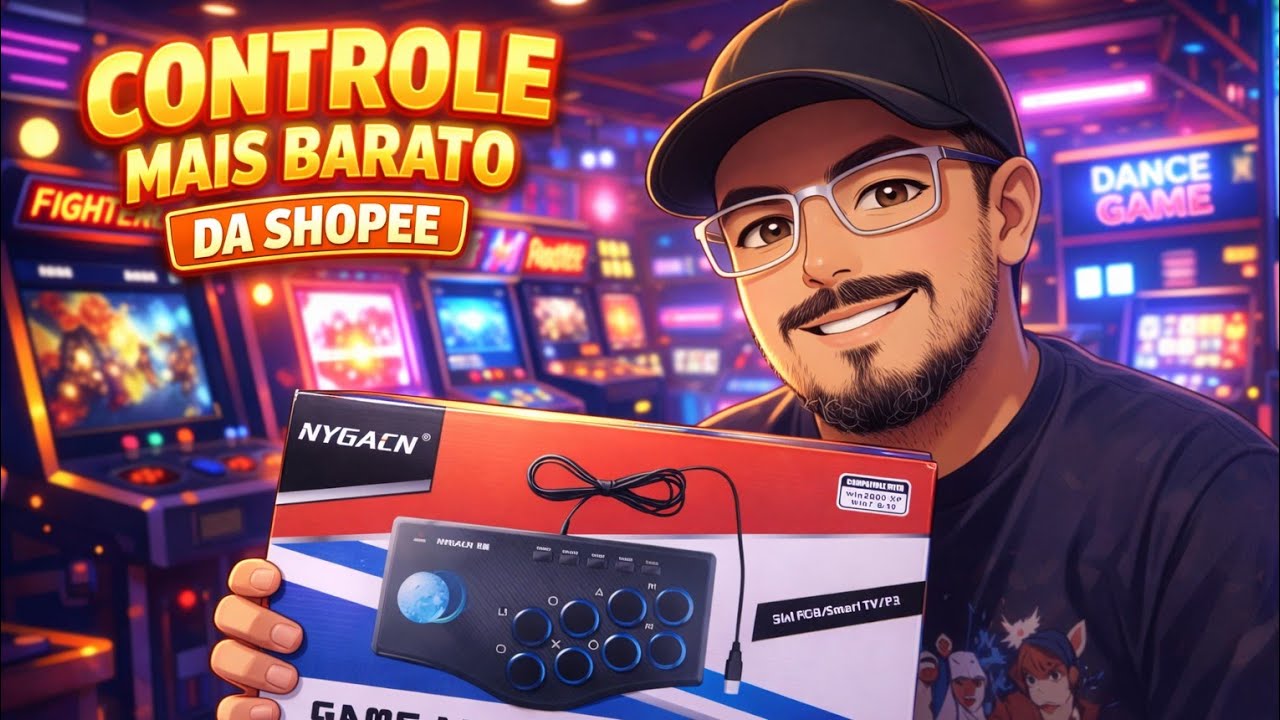 Controle Arcade mais barato da Shopee