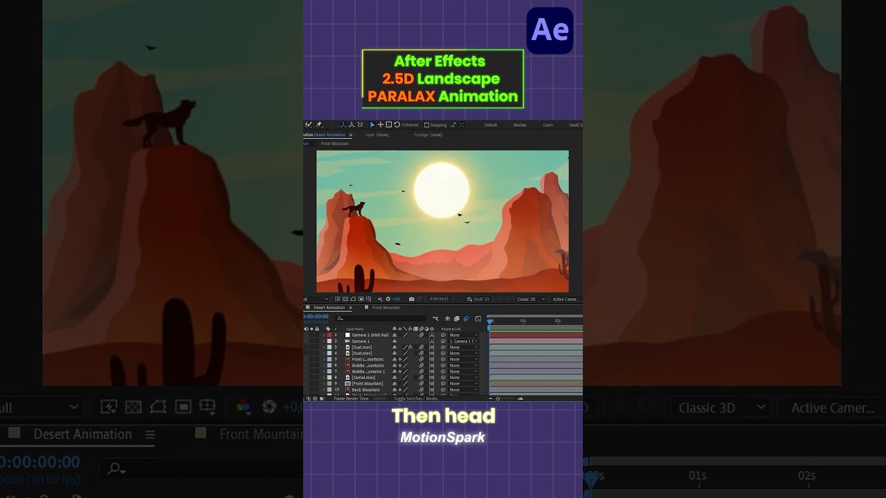 Jak stworzyć efekt paralaksy w programie After Effects &ndash; kr&oacute;tki samouczek #samouczki #AfterEffect...