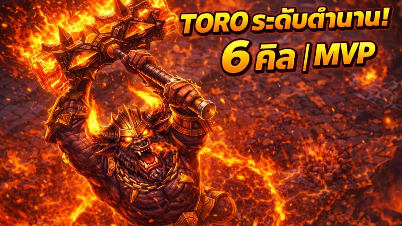 TORO ระดับตำนาน! 🔥 6 คิล MVP Gold Support คุมเกมโหด | ROV