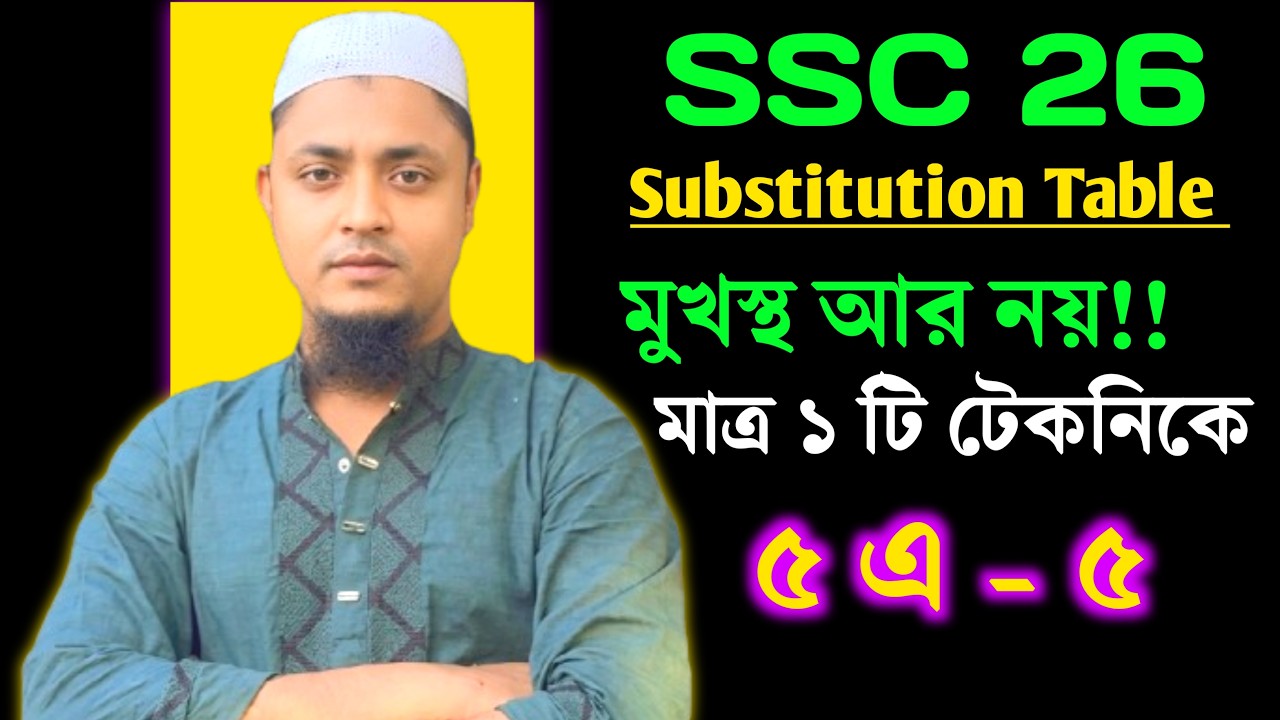 🔥Substitution Table for SSC 2026 | Substitution Table SSC 2026 📚Substitution Table Rifat Academy