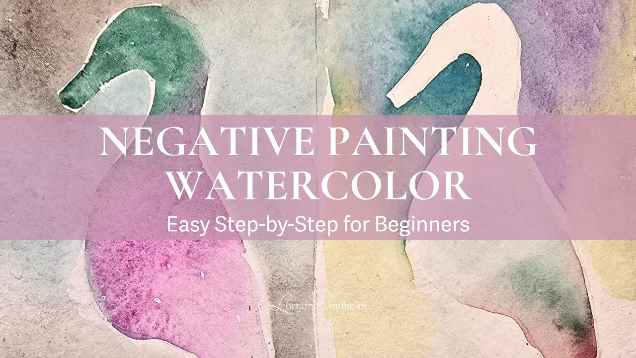 Negative Painting in Watercolor Made Easy  (Simple Step-by-Step Demo)