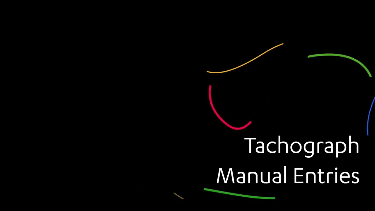Tacho Manual Entry