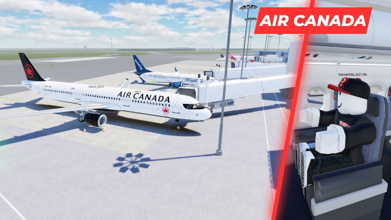 ROBLOX Airline Flight Review | Air Canada | Airbus A321 | Business Class