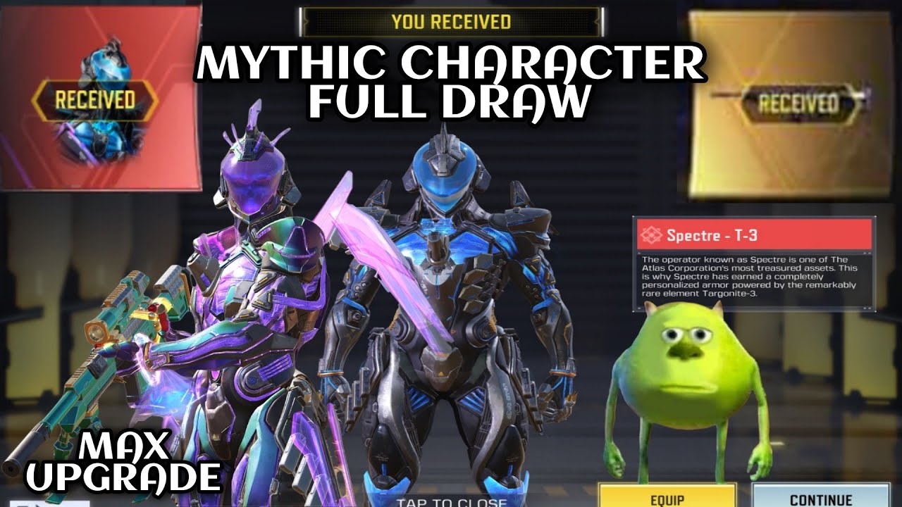 CODM RELEASE THE FIRST MYTHIC CHARACTER EVER....FULLDRAW