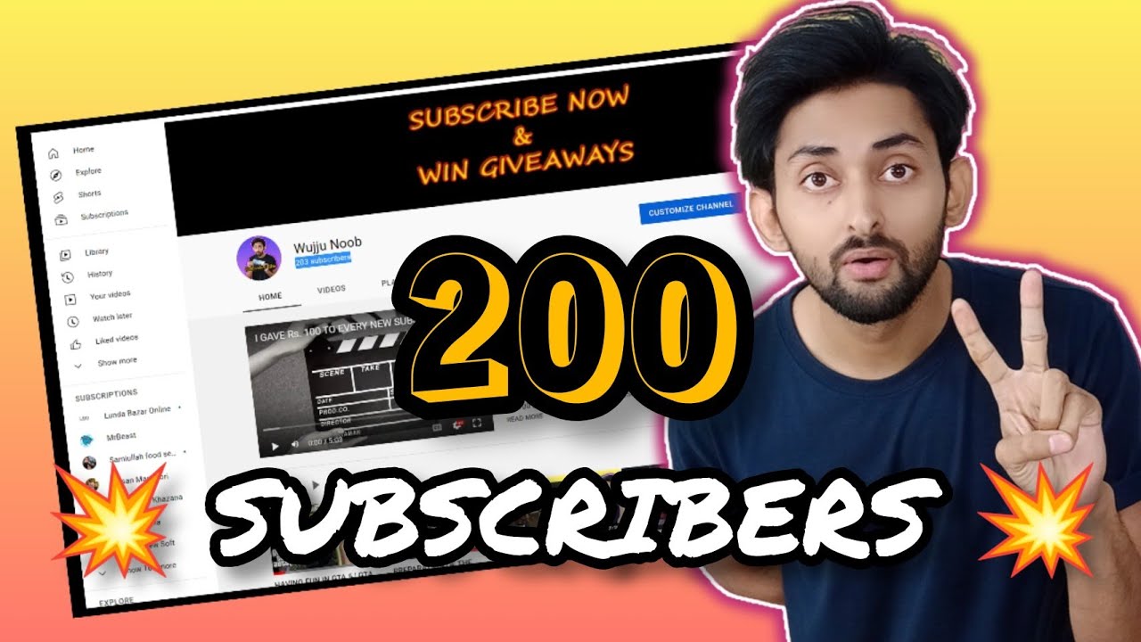 FINALLY 200 SUBSCRIBERS HO GAYE | WUJJU NOOB