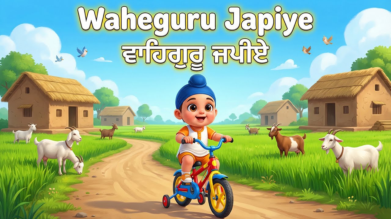 Waheguru Japiye | ਛੋਟੇ ਬੱਚਿਆਂ ਲਈ | Satnam Waheguru Japiye for Babies &Kids | Sikh Prayer