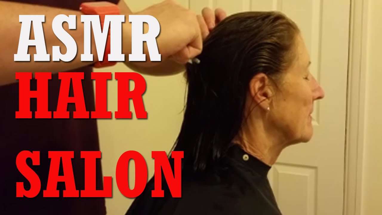ASMR: Hair Salon. Colour, Hair Cut, hair Wash and Blow Dry.