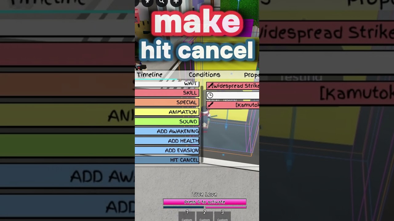 (INCORRECTLY SAID) How To use Hit Cancel in JJS Skill Builder #roblox #jjs #jujutsushenanigans