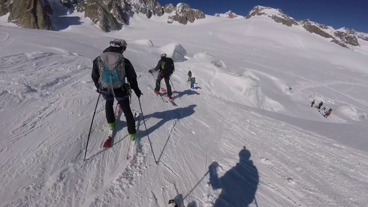 Vallèe Blanche da Punta Helbronner a Chamonix 24-03-2018