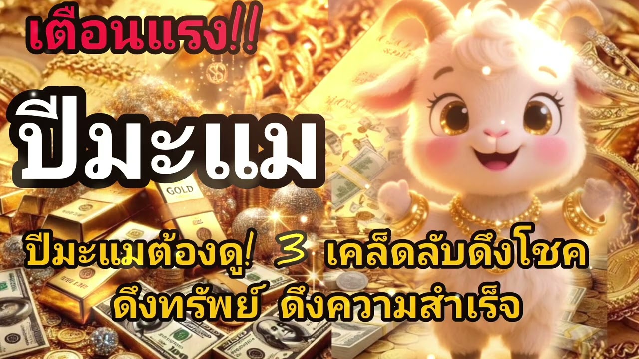 ✨ 3 เคร็ดลับเปลี่ยนชะตา คนเกิดปีมะแม เสริมดวงแรง🔄