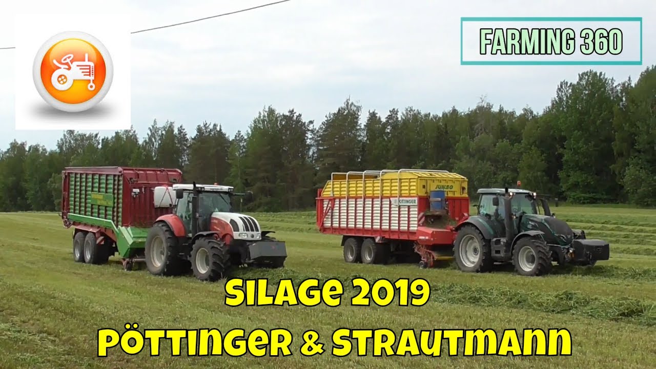 Silage 2019 | Strautmann Giga Vitesse 4401 & Pöttinger Jumbo 7210 forage wagons in action