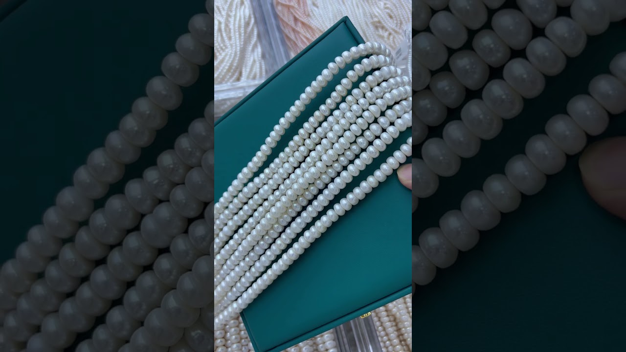 9-10mm AAA grade button bread round pearl strands #freshwaterpearls #pearls #pearlbeads #realpearls