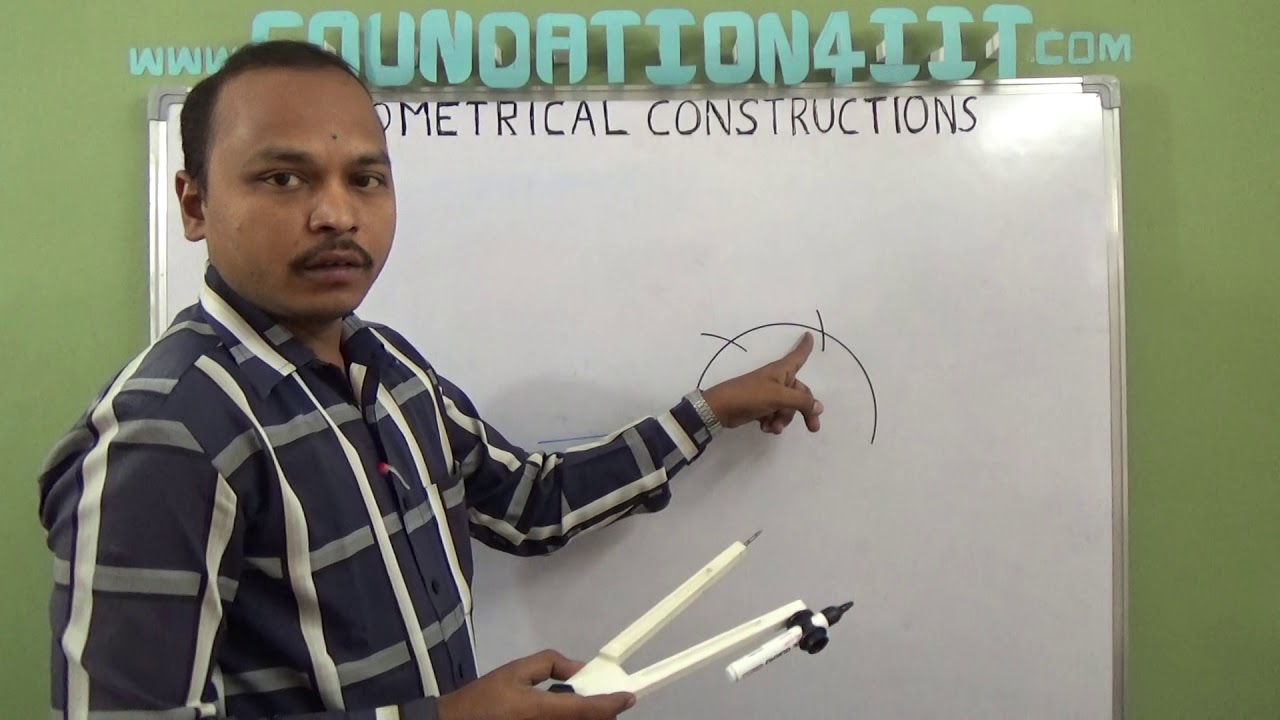 How to construct angle of 90 degree using Compass