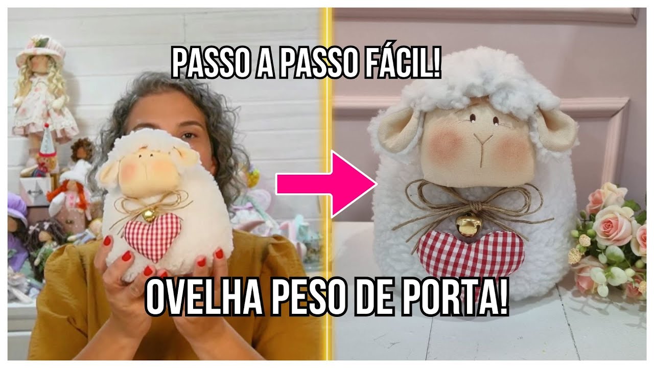 Essa OVELHINHA Peso de Porta Vende MUITO! (Passo a Passo Fácil!) 💰🐑
