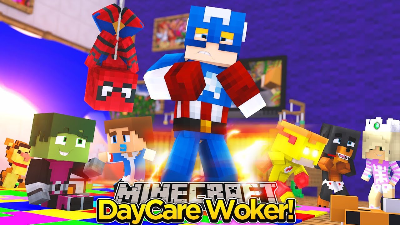 Minecraft Adventure - CAPTAIN AMERICA IS A BABYSITTER!!!