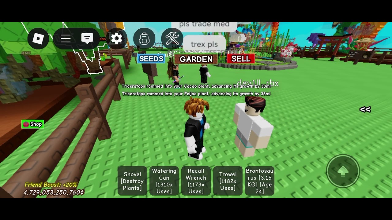 The ultimate scam.. (dude is clipped) Roblox Grow A Garden.
