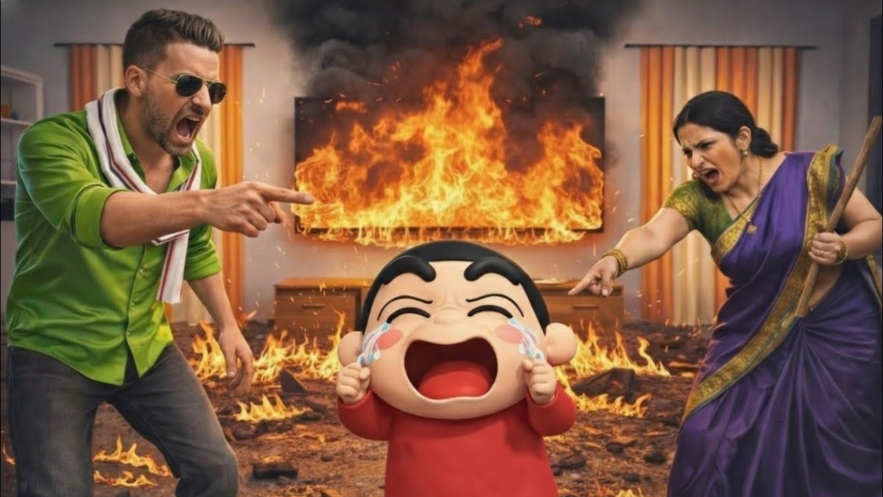 😱Shin-chan ne TV Tod Di 🤯layara Gaming 2.0 Indian theft aura simulator game 🎮