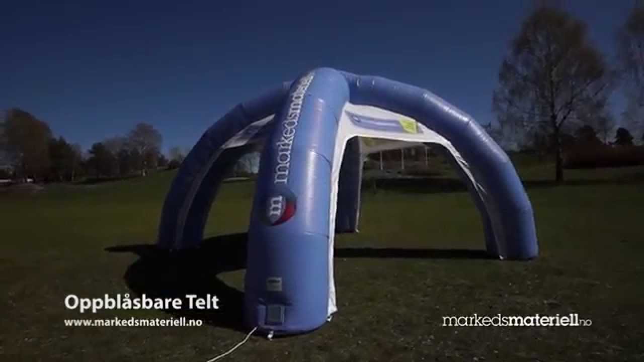 Oppbl&aring;sbare Reklametelt med skreddersydd trykk fra Markedsmateriell.no