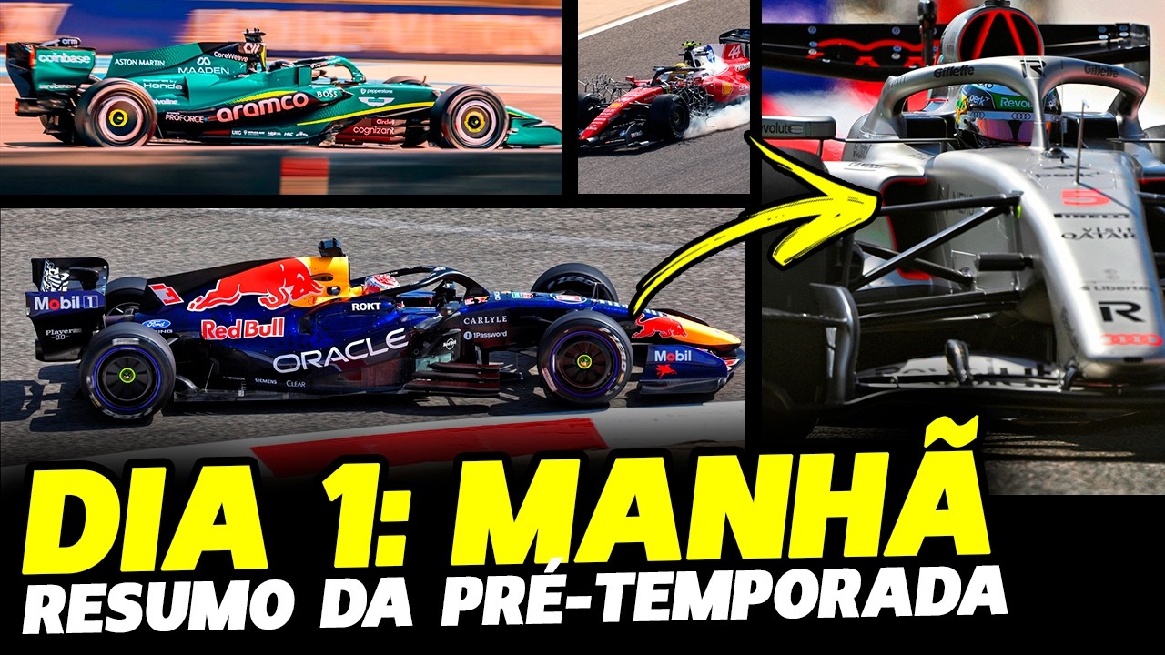🚨DIA 1 MANHÃ: AUDI ZEROPOD, ASTON ESCONDE, VERSTAPPEN LIDERA E HAMILTON SOFRE | FÓRMULA 1 | GPEMCASA